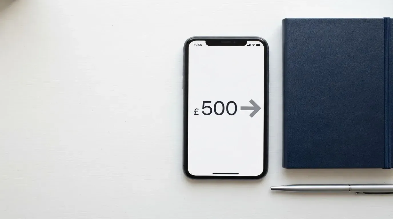 A phone showing a stablecoin transfer screen