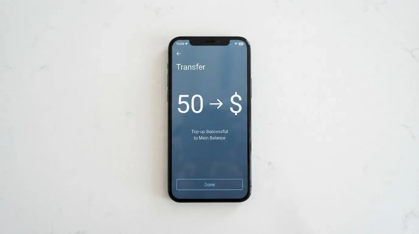 A phone showing a stablecoin transfer screen