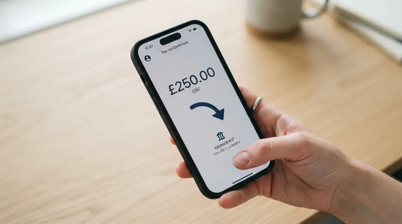 A phone showing a stablecoin transfer screen