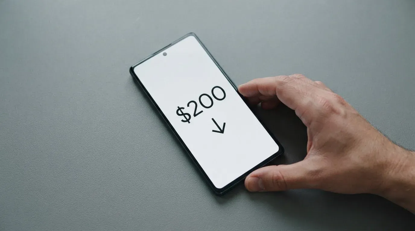 A phone showing a stablecoin transfer screen