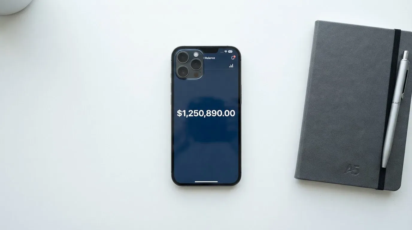 A phone showing a stablecoin transfer screen